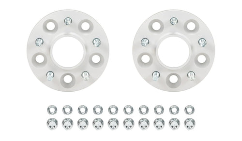 Eibach 5 x 114.3 mm Wheel Spacer, 20 mm Thick, Lug Nuts Included, Aluminum, Clear Anodized, Compatible with Tesla Model 3 2017-23 / Tesla Model Y 2020-25, Pair