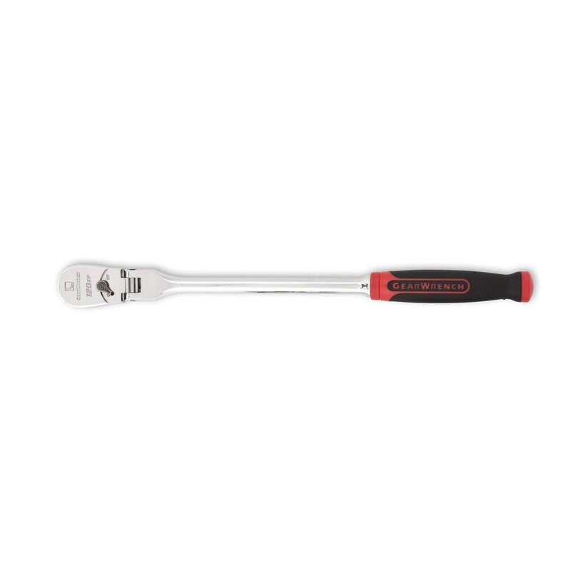 3/8" GEARWRENCH 120XP Flex Head Teardrop Ratchet with Dual Material Handle, 13-1/2" - 81210P