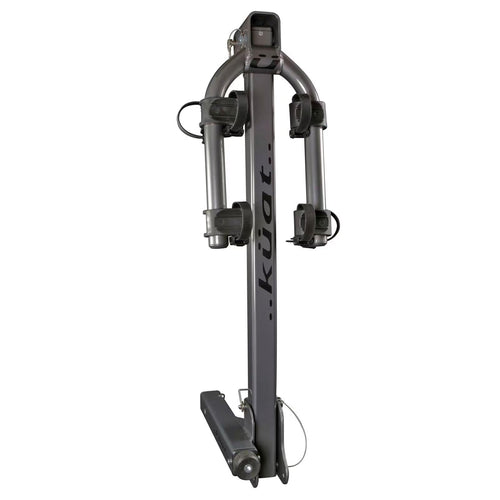 2" KUAT Beta Hitch-Mounted Bike Rack | Hanging-Style Durable Lightweight Aluminum Powder Coated Folding Tilting-Down Gray Bicycle Car Truck Transportation Hauling Rack | 2 Bike Capacity