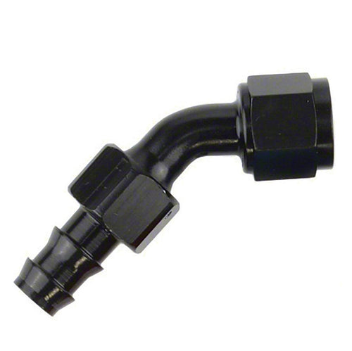 520445BK Speedfx -4an X 45 Blk Push-on Hose End