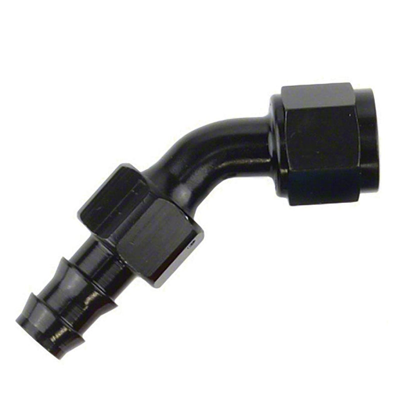 520445BK Speedfx -4an X 45 Blk Push-on Hose End