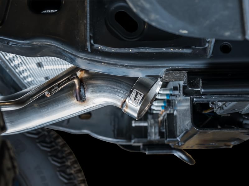 2021+ Ford Bronco AWE Tuning 0FG Dual Rear Exit Exhaust w/Diamond Black Tips & Bash Guard - 3015-33456