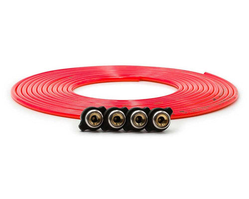 Replacement Uda 340-4100Red Tire Whip Hose Kit (240") With (4) Quick Release Chucks - Red
