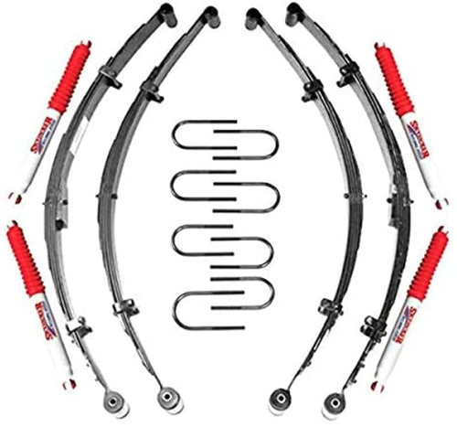 Skyjacker Suspension Lift Kit JP40KS-H w/Shock 3.5-4 in. Lift Incl. Front/Rear Leaf Springs Front Bushing Kit Front/Rear U Bolt Kits