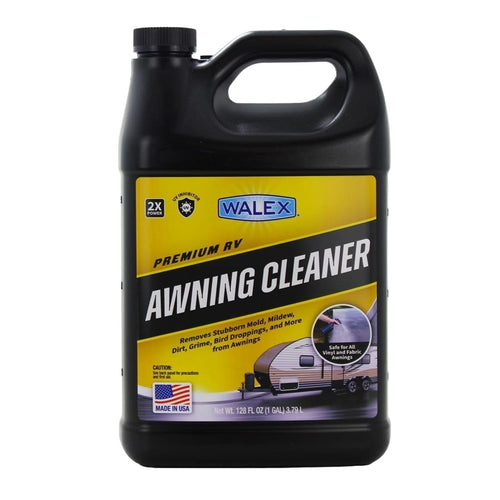 RV Awning Cleaner Walex - Safe for Vinyl & Fabric, Dissolves Tough Stains, Mold, Mildew, Dirt, Bird Droppings & More; Extends Awning Lifespan for RVs, Campers, Trailers & Motorhomes, 1 Gallon