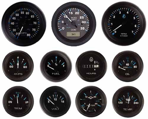 Sierra International 68397P Eclipse Speedometer Kit, 20 to 80 MPH Dial Range Scratch Resistant, 3" Pitot Type