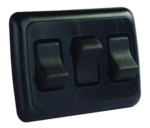 Triple JR Products 12245 Black SPST On-Off Switch with Bezel