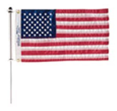 Taylor Made 916 Aluminum Boat Flag Pole With Charlevoix Clips (24-Inch) 3/4-Inch