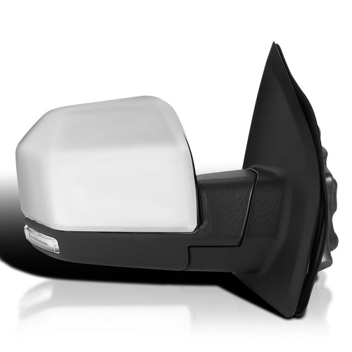 Spec-D Tuning Power Chrome + Heated + LED Turn Signal Right Passenger Side Mirror Compatible with 2015-2020 Ford F150 F-150