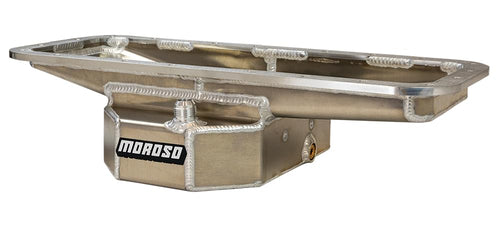 Moroso Center Sump 20763 Aluminum Oil Pan, Fits Chrysler Mopar 426 Hemi, 5.5" Depth, Use w/External Pump