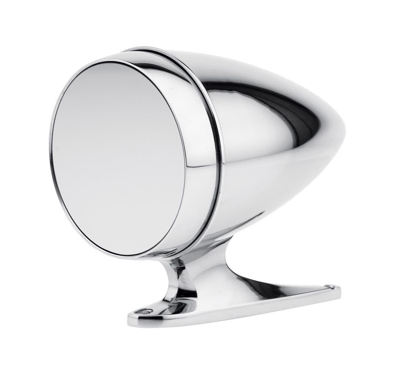 Chrome Bullet Mirror Scott Drake With Long Base And Standard Glass C5RZ-17696-AL
