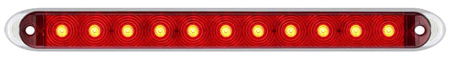 Optronics Thinline STL69RK LED Stop/Turn/Tail Light with Chrome Base Kit, 1 Pack, Red