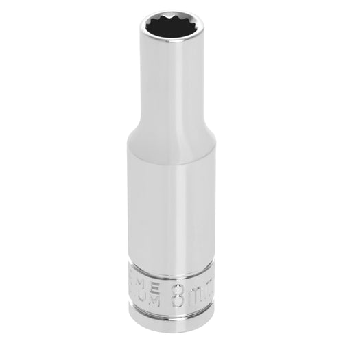 12-Point Performance Tool W38708 Socket, 3/8-Inch Drive, 8mm