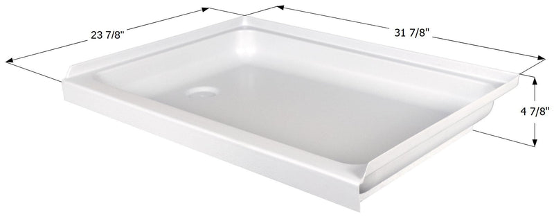 Shower Pan Assembly Icon 15237 SP2432LH-PW, Left Hand Drain