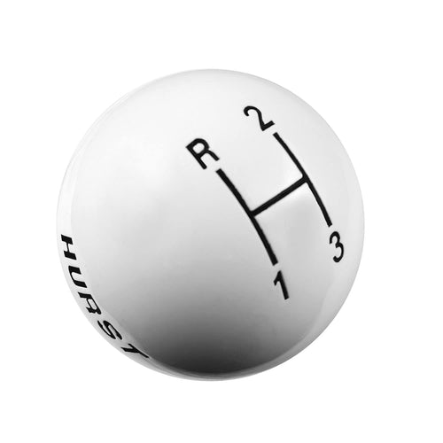 3-Speed Hurst Replacement Shifter Knob White 1637624