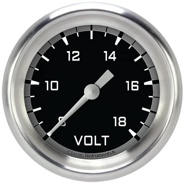AX330GAPF Classic Instruments Gray 2-5/8" Voltage Gauge AutoCross