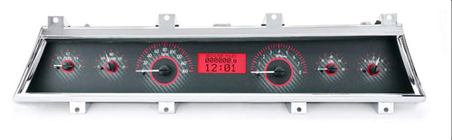 Dakota Digital VHX-66C-CVL-C-R Analog Gauge System Compatible with 1966-67 Chevy Chevelle El Camino Carbon Fiber Red Backlighting