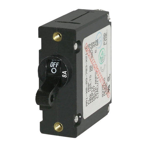 Blue Sea Systems Black A-Series Toggle Single Pole 8A Circuit Breaker