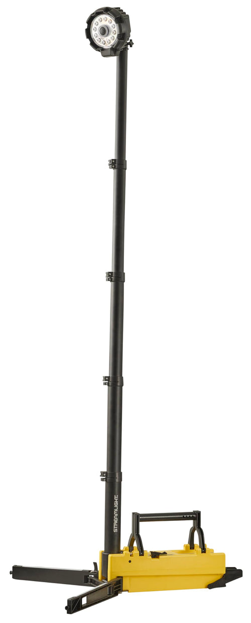 Portable Streamlight 45680 Scene Light EXT 10,000-Lumen Collapsible, Rechargeable Flood Light with Heavy-Duty Shoulder Strap, 120-Volt AC Charger and 7-Foot Extension Pole, Yellow