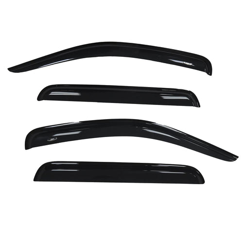 TrailFX Window Vents Rainguard Fits Nissan Frontier Crew Cab 2005-2021 Smoked Acrylic Low Profile Tape-On Side 4 Piece Deflectors TrailFX 4407H