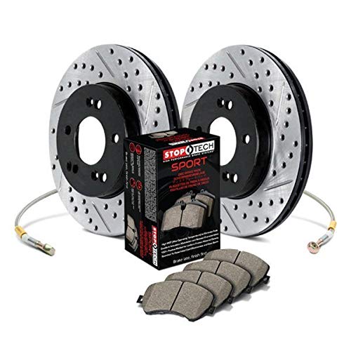 Sport Axle Pack, Drilled & Slotted, Stoptech 978.45014F Front