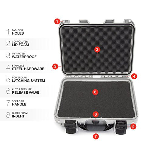 Waterproof Nanuk 920 Hard Case Empty - Silver