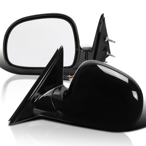 Power Side Mirrors Spec-D Tuning Glossy Black Compatible with 1994-2001 Chevy S10, Left+Right Pair
