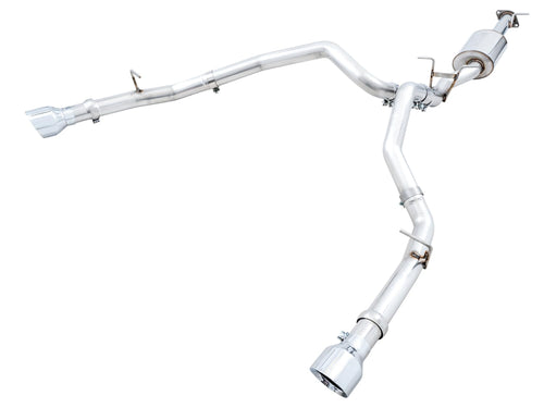 19-21 RAM 1500 5.7L AWE Tuning (w/Cutouts) 0FG Dual Rear Exit Cat-Back Exhaust - Chrome Silver Tips - 3015-32005