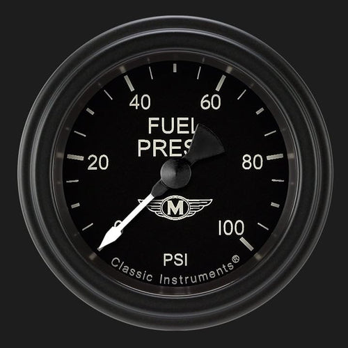 Classic Instruments Moal MA146BLF Bomber Fuel Pressure Gauge 100 PSI Electric