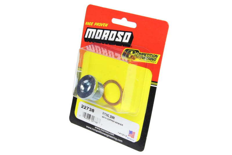 Moroso FITTING PLUG, STEEL, M20 X 1.5, LOW WARNING SENSOR, Copper 22738