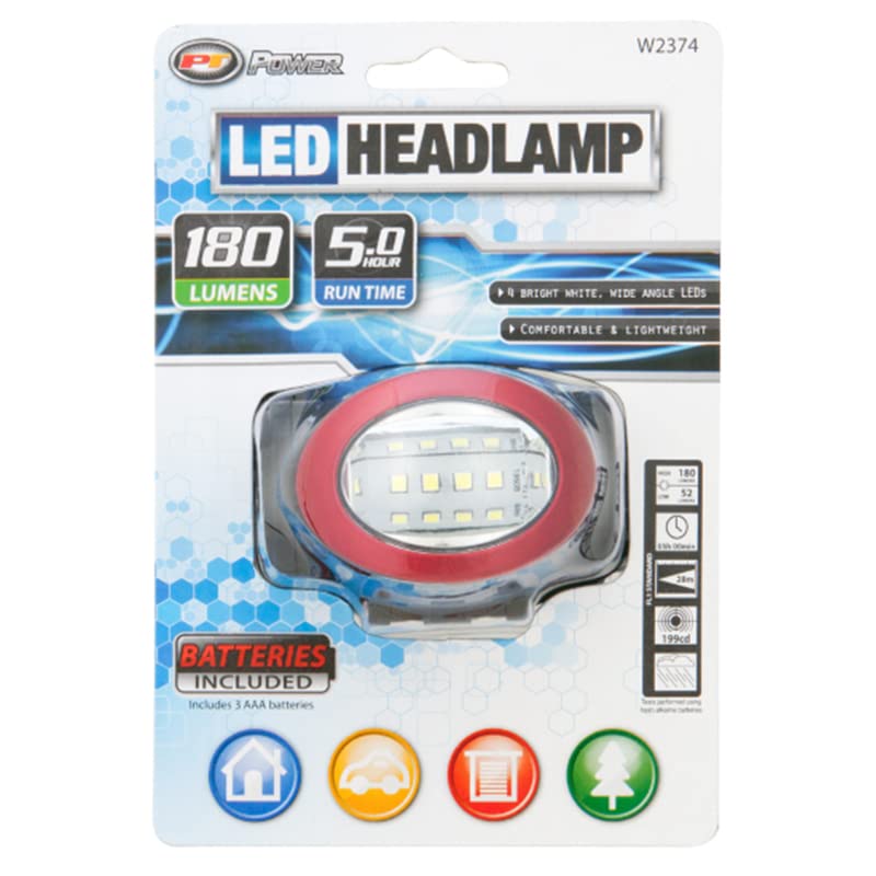 Black LED Clip Light Wilmar PT Power 180 lumens AAA Battery - Total Qty: 6