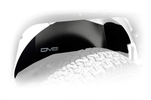 INFEND-01RB | DV8 Offroad | Inner Fender Liner for 07-18 Wrangler JK | Rear Wheel Wells | Aluminum Construction | Black Powder Coat