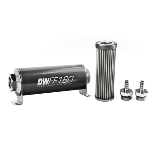 in-line DeatschWerks Fuel Filter and housing kit (8-03-160-040K-516)