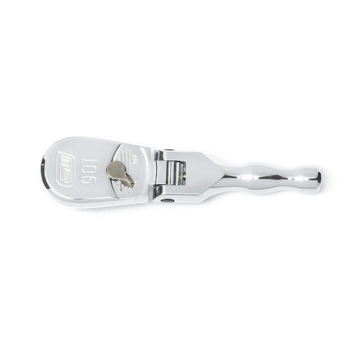 3/8" Drive GEARWRENCH 90 Tooth Full Polish Stubby Flex Teardrop Ratchet - 81212T, Multi
