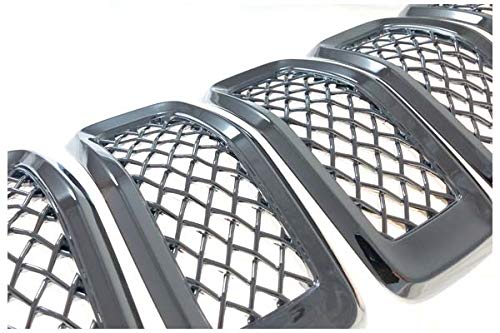 Black Horse Off Road 7 Pieces Chrome ABS Grille Overlay Trims BH-ABS473