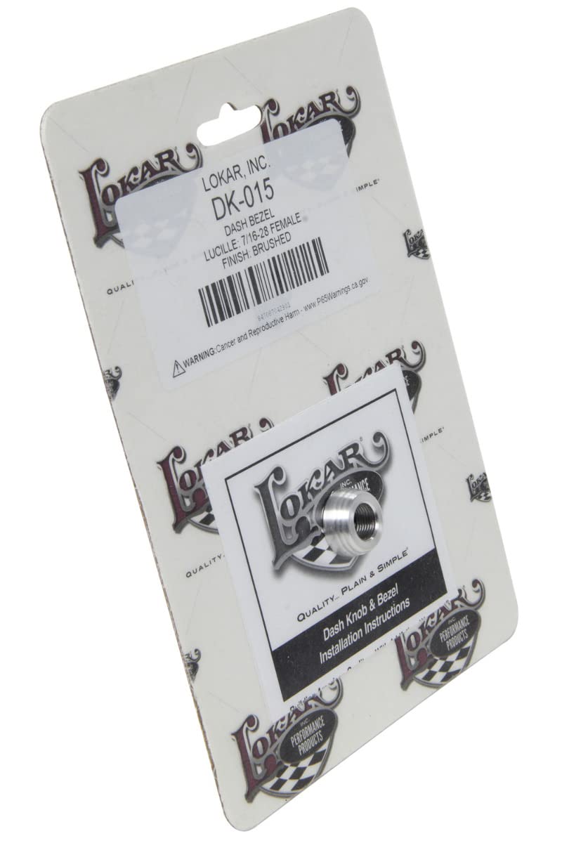 Lokar DK-015 Performance Products Dash Bezel - Lucille - 7/16-28 Female - Brushed