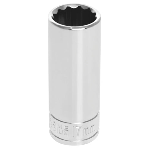 W38717 Performance Tool 3/8-Inch Drive 12-Point Socket, 17mm