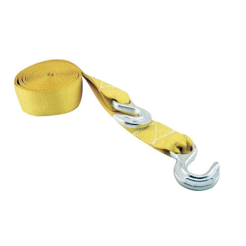 2" x 15' Yellow Erickson Tow Strap with Hooks