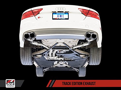 Audi AWE Tuning C7 / C7.5 S7 4.0T Track Edition Exhaust - Diamond Black Tips