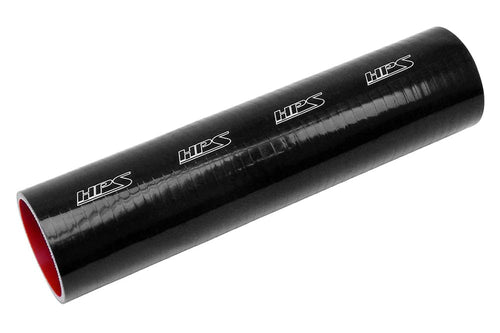 HPS Silicone HTST-375-BLK High Temperature 4-ply Reinforced Tube Coupler Hose, 30 PSI Maximum Pressure, 12" Length, 3-3/4" ID, Black