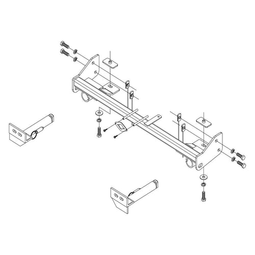 Crossbar Style Roadmaster 521448-4 Base Plates Compatible with 2010-2017 Wrangler JK & 2018 JK Sport, Sport S, Sahara & Rubicon Models with Plastic Skid Plate | Secure Connection for Flat Towing