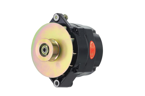 Alt Powermaster GM 12SI Black 150A 6 grv Pulley & Baffle 1 or 3 Wire