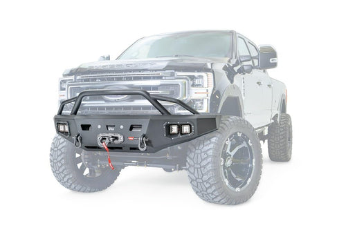 Ascent HD WARN 106918 Front Bumper with Baja Bar, Fits: Ford Super Duty F250 & F350 (2017-2021)