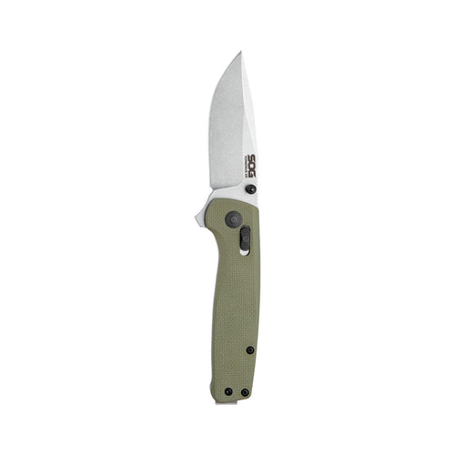 SOG Hunting High Carbon Steel Ambidextrous EDC Carry 2.95' Sharp Blade Terminus XR OD Green Folding Knife