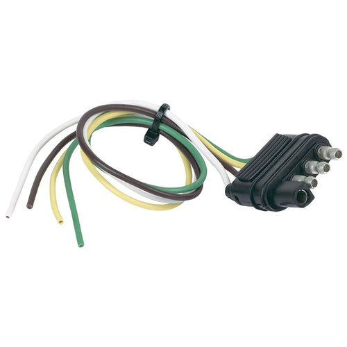 12" Husky 13192 4-Wire Flat Trailer Connector for Trailer End