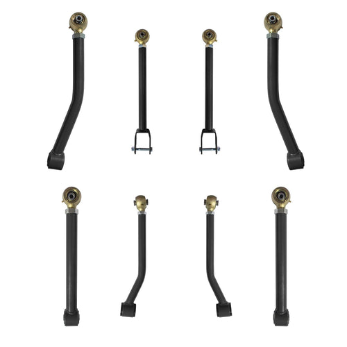 Adjustable RSO Suspension Control Arms 0-6 inch Lift Heavy Duty 8pc Kit Compatible with 2007-2018 Wrangler JK/JKU
