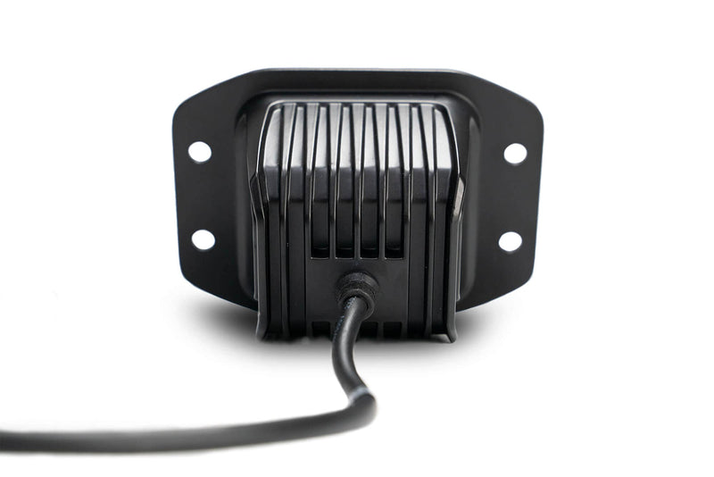 3" DV8 Offroad Elite Series Flush Mount Light Pod | 4,800 Lumen from OSRAM LED's | Bezel-Less Housing w/Heat Fins | IP 68 Rated UV Resistant Lens | Flood Pattern