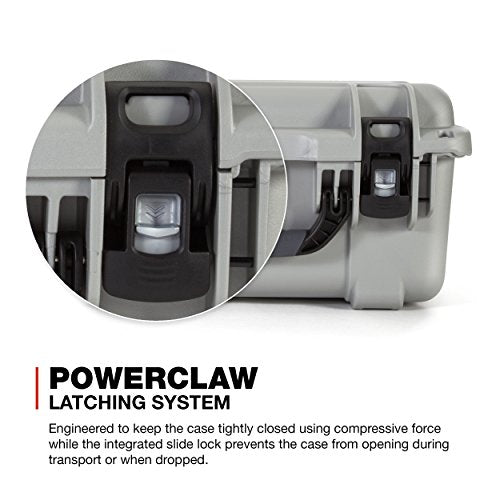Medium Nanuk 918 Waterproof Hard Case with Padded Dividers 16.9" x 12.9" x 9.3" - Silver (918-2005)