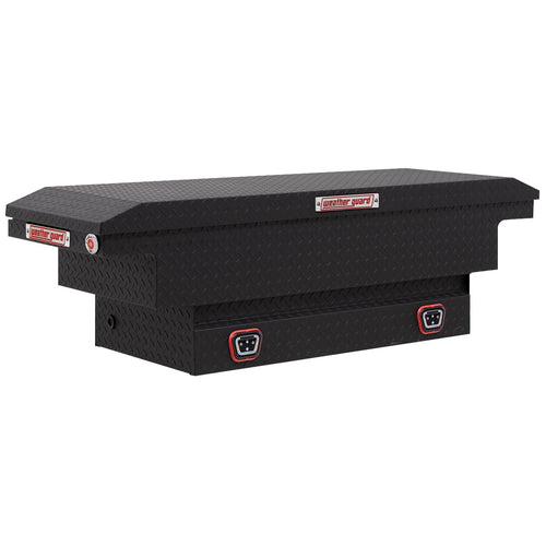 Weather Guard Saddle Box Model 131-52-04, Aluminum, Mid-Size Low Profile, Textured Matte Black, 8.0 cu ft