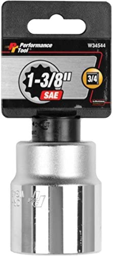 3/4-Inch Drive Performance Tool W34544 12-Point SAE Standard Socket, 1-3/8-Inch